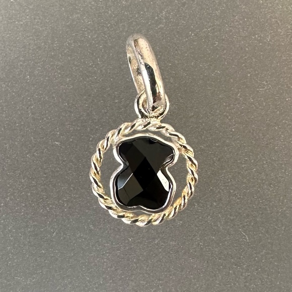 Tous Toussi Bear sterling silver and onyx pendant - Picture 1 of 6